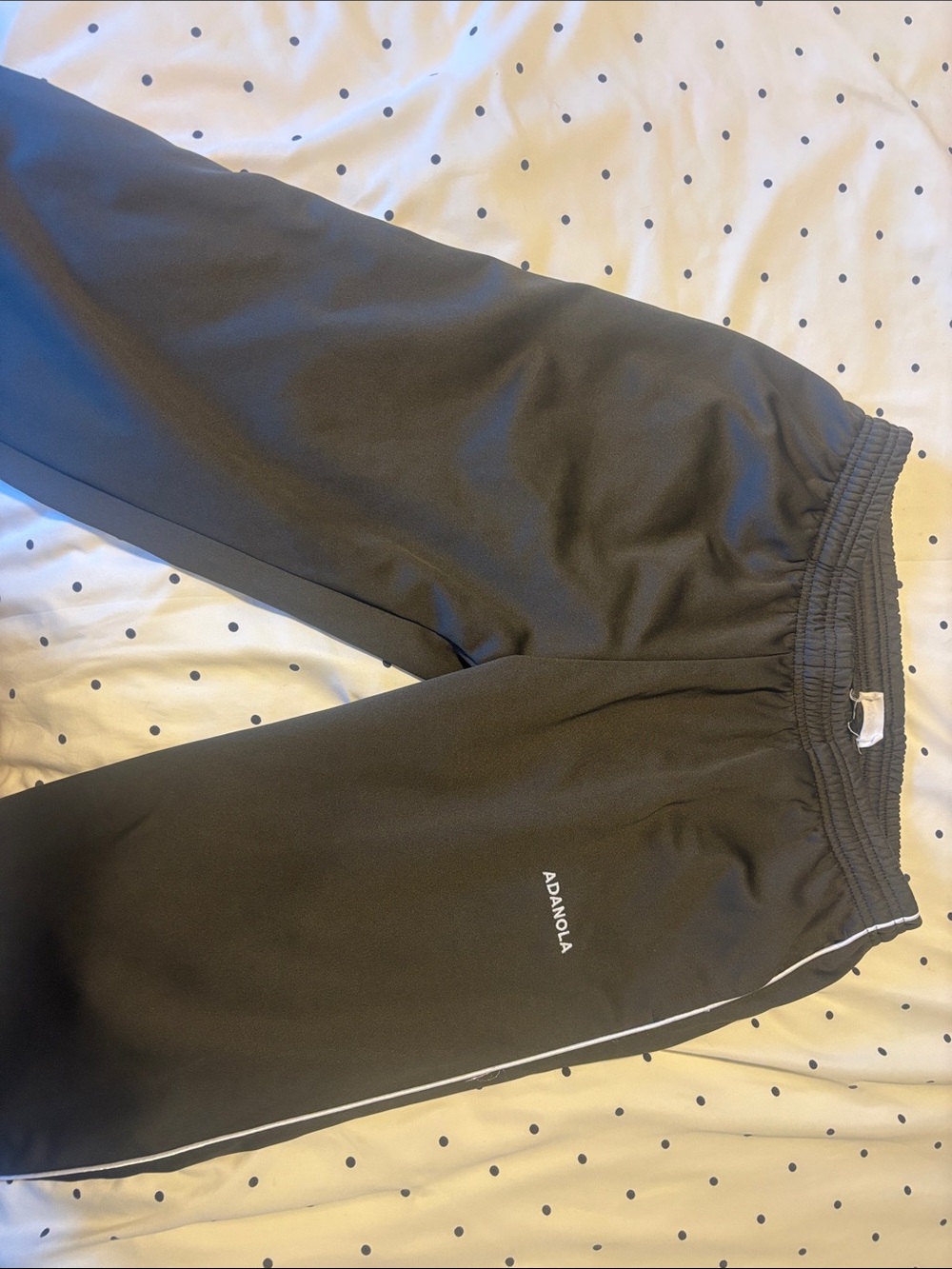 Adanola Dark green Joggers with White Side Piping